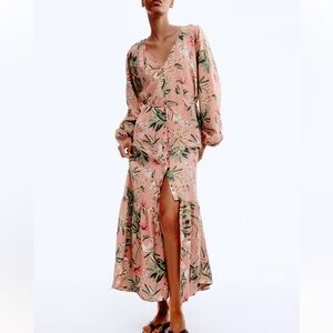 H&M Pink Floral Maxi Dress